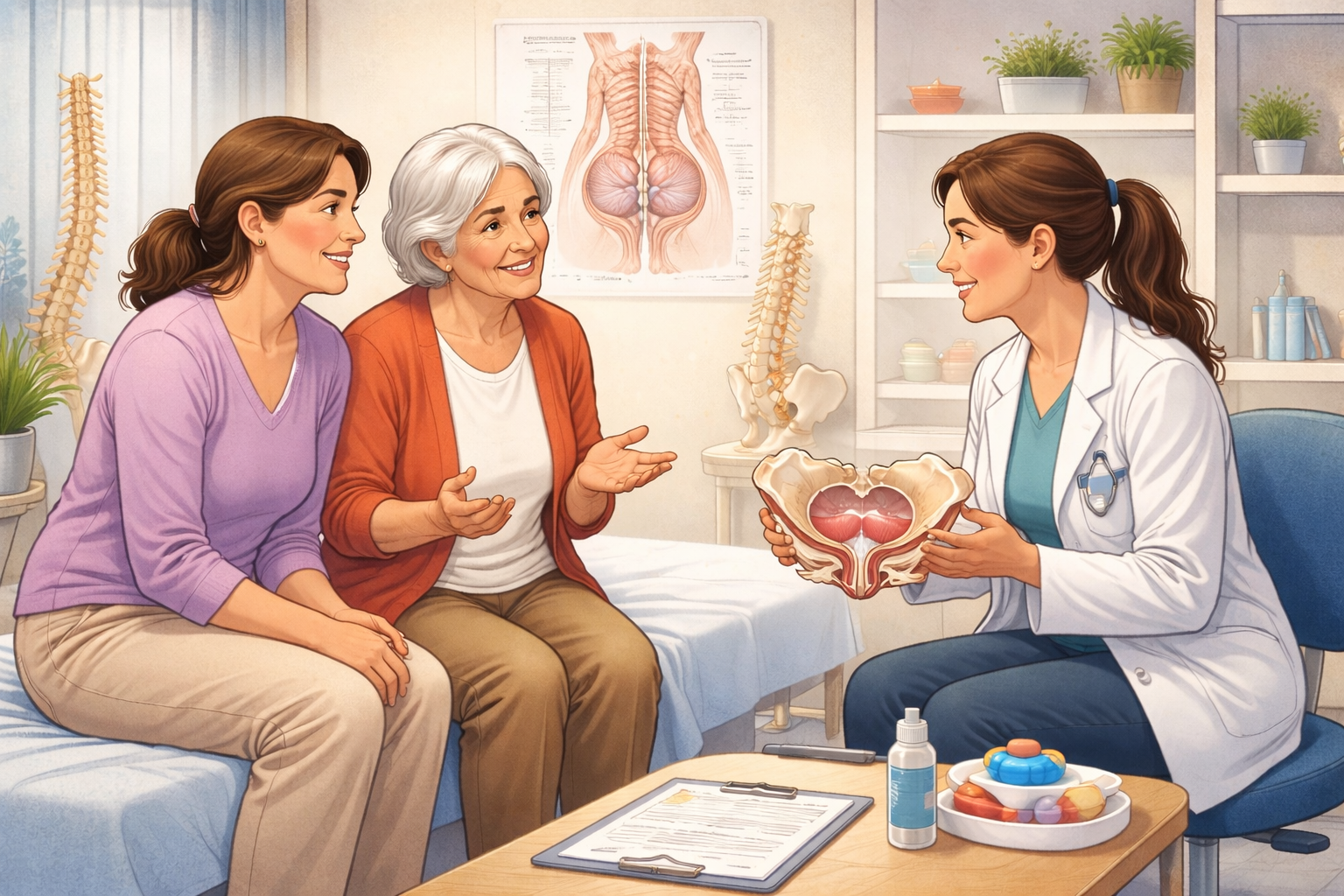 Incontinencia urinaria en adultos mayores. Fisioterapia de suelo pélvico.